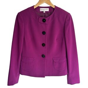 Jones New York Long Sleeve Suit Blazer Magenta Size 4